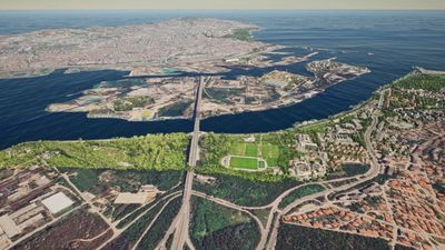 Varna Port Pilot MVP#1 - Blind navigation (bird view of navigation channels 1 and 3 of Varna Port Complex)